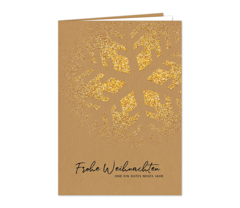 Karte: Flocke auf Gold