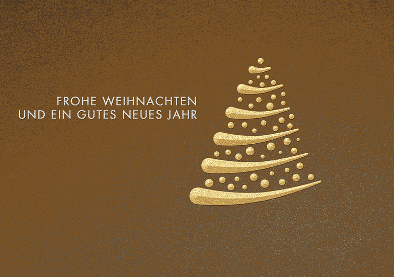 Weihnachtskarte: kleines Kugelbäumchen