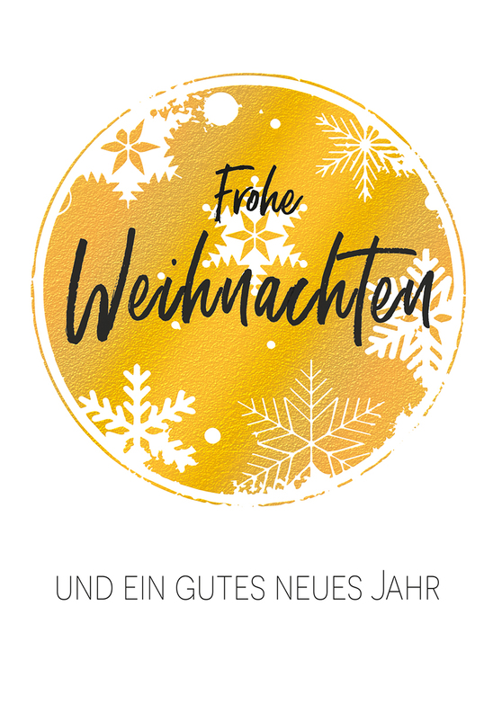 Weihnachtskarte: Die goldene Mitte