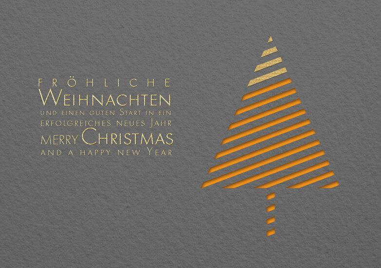 Weihnachtskarte: Que Orange