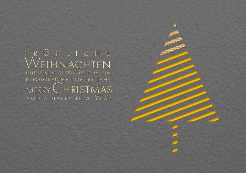 Weihnachtskarte: Que Gelb