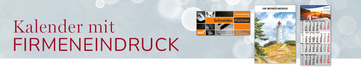 Kalender mit Firmeneindruck