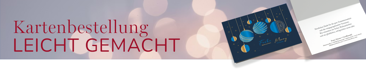 Kartenbestellung leicht gemacht